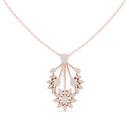 Opulent Bloom Diamond | Designer Statement Necklace | Elite Craftsmanship With Poetic Fire