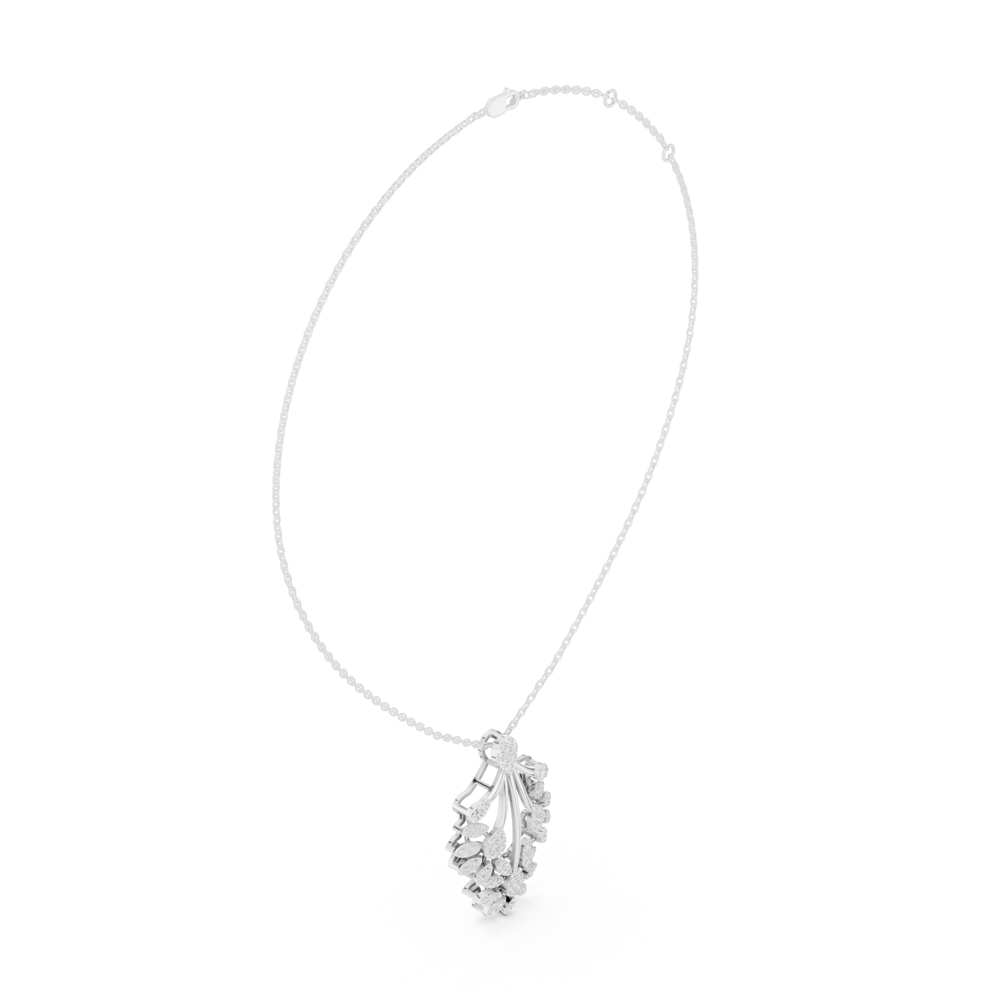 Opulent Bloom Diamond | Designer Statement Necklace | Elite Craftsmanship With Poetic Fire