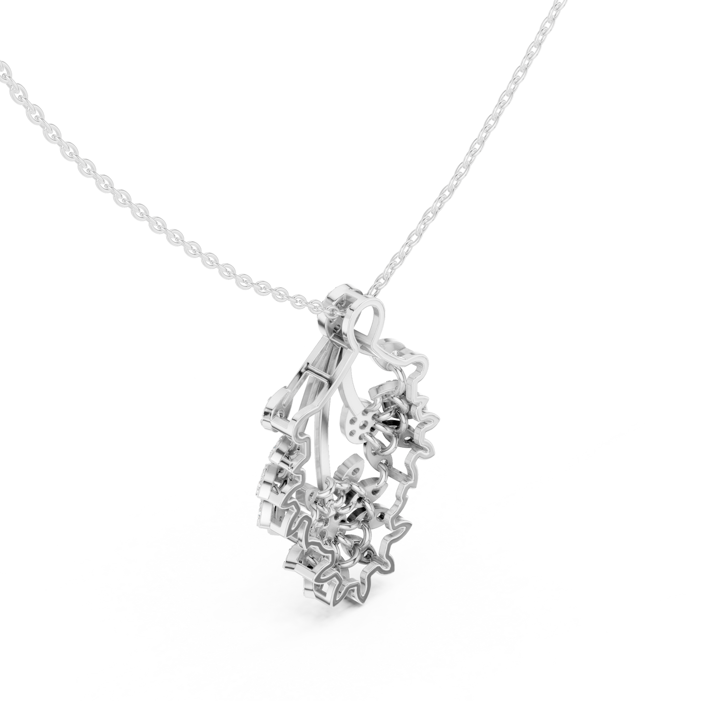 Opulent Bloom Diamond | Designer Statement Necklace | Elite Craftsmanship With Poetic Fire