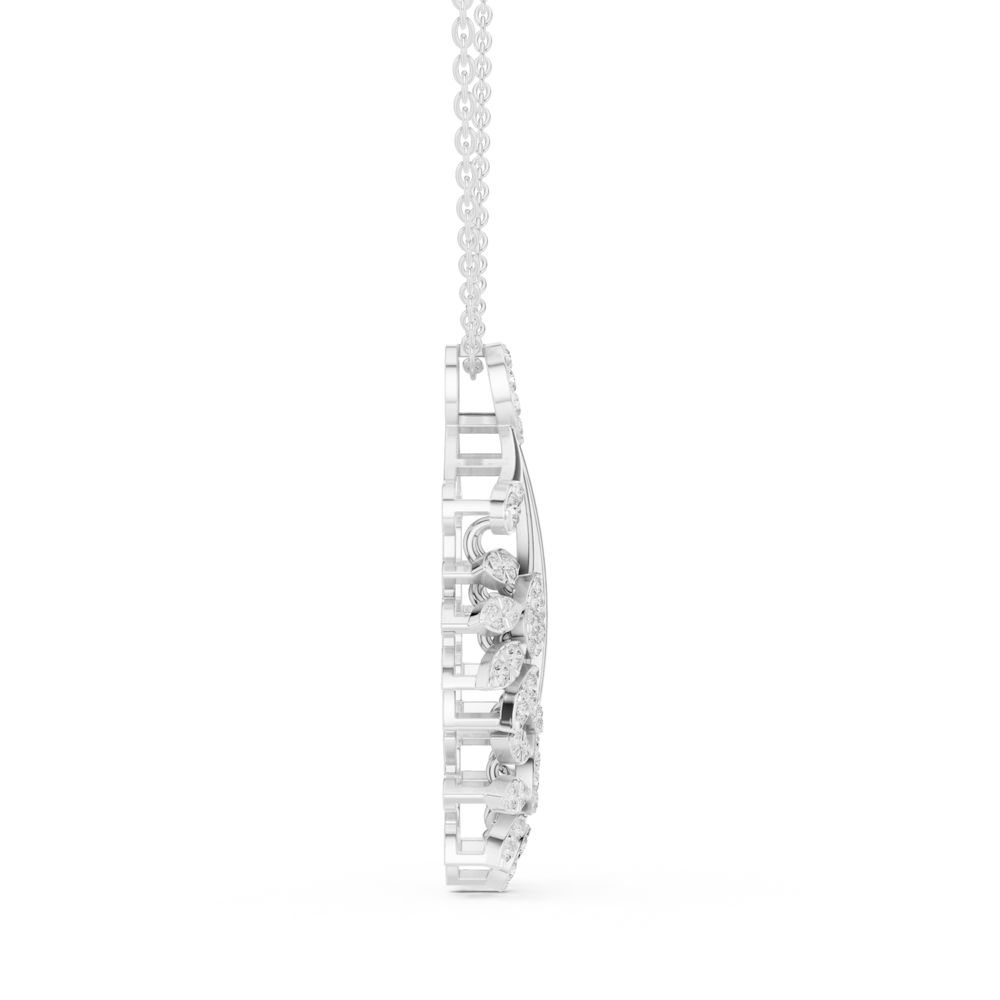 Opulent Bloom Diamond | Designer Statement Necklace | Elite Craftsmanship With Poetic Fire