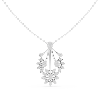 Opulent Bloom Diamond | Designer Statement Necklace | Elite Craftsmanship With Poetic Fire