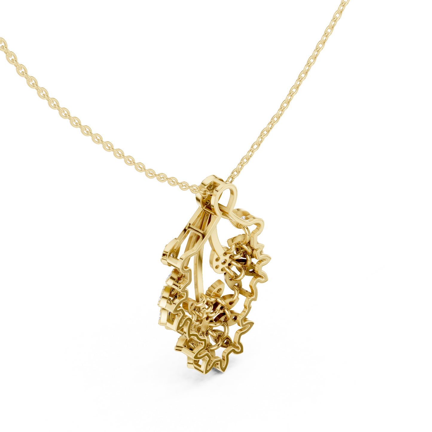 Opulent Bloom Diamond | Designer Statement Necklace | Elite Craftsmanship With Poetic Fire