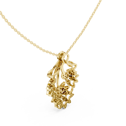 Opulent Bloom Diamond | Designer Statement Necklace | Elite Craftsmanship With Poetic Fire