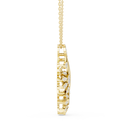 Opulent Bloom Diamond | Designer Statement Necklace | Elite Craftsmanship With Poetic Fire