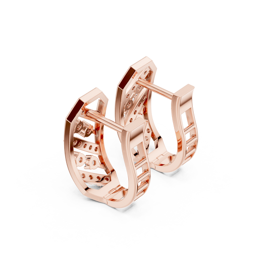 Collector’s Edition Diamond Earrings – Contemporary Gold Sculpture with Diamonds