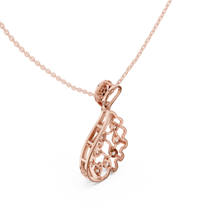 Classic Pear Diamond Pendant | Luxury Gold Necklace Style | Engagement Gift Timeless Bridal Jewelry