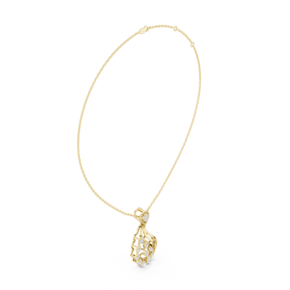 Classic Pear Diamond Pendant | Luxury Gold Necklace Style | Engagement Gift Timeless Bridal Jewelry