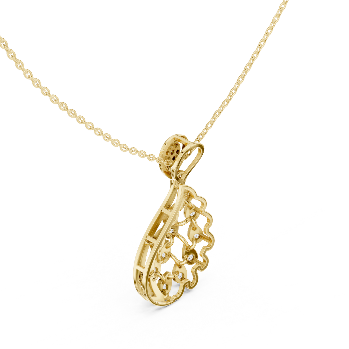 Classic Pear Diamond Pendant | Luxury Gold Necklace Style | Engagement Gift Timeless Bridal Jewelry