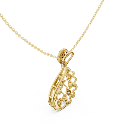 Classic Pear Diamond Pendant | Luxury Gold Necklace Style | Engagement Gift Timeless Bridal Jewelry