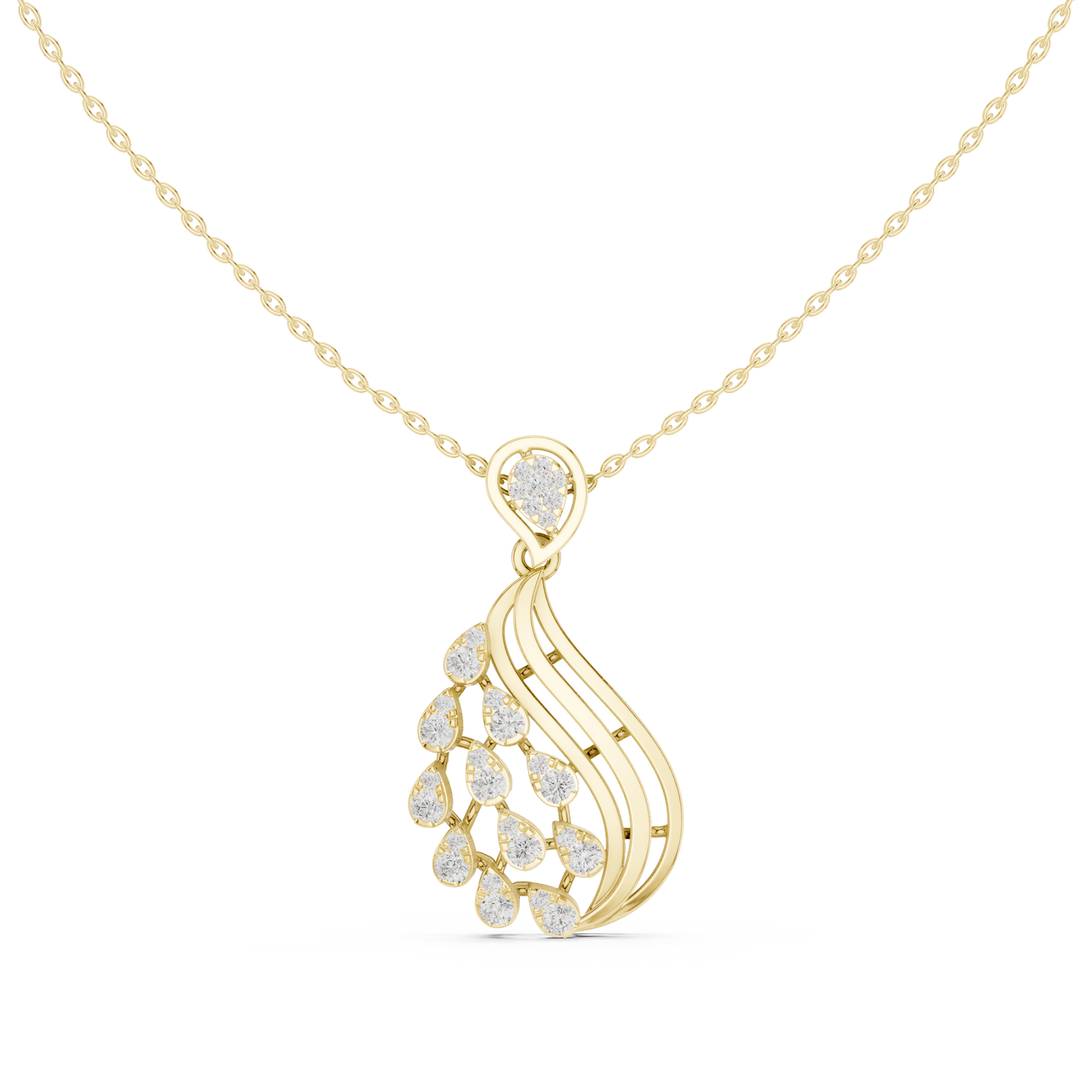 Classic Pear Diamond Pendant | Luxury Gold Necklace Style | Engagement Gift Timeless Bridal Jewelry
