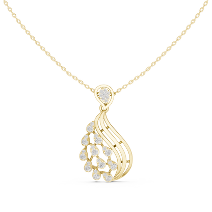 Classic Pear Diamond Pendant | Luxury Gold Necklace Style | Engagement Gift Timeless Bridal Jewelry