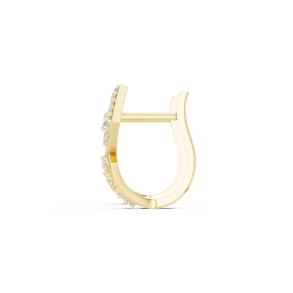 Quantum Gleam Diamond Earrings • Diamond-Set Angular Gold Hoops • Ultra-Modern Statement