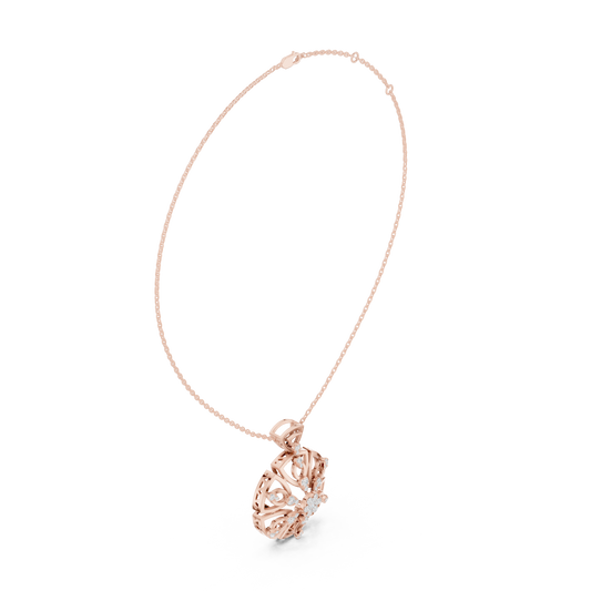 Heavenly Petal Radiance | Mandala Diamond Pendant | Luxury Gold Necklace Timeless Art