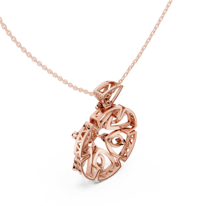 Heavenly Petal Radiance | Mandala Diamond Pendant | Luxury Gold Necklace Timeless Art