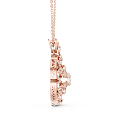 Heavenly Petal Radiance | Mandala Diamond Pendant | Luxury Gold Necklace Timeless Art