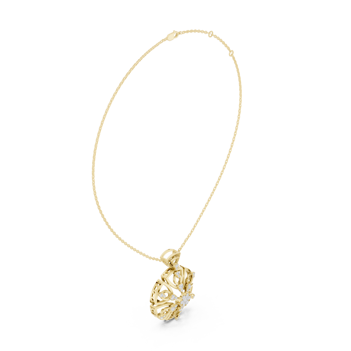 Heavenly Petal Radiance | Mandala Diamond Pendant | Luxury Gold Necklace Timeless Art