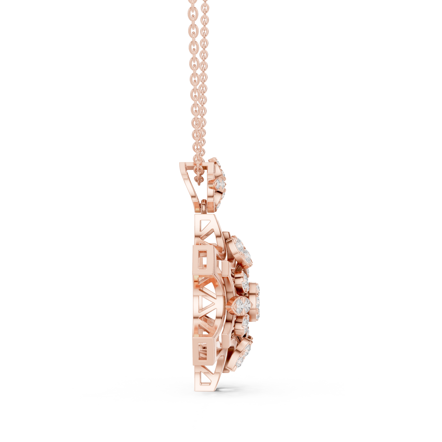 Ornate Diamond Mandala Pendant | Luxury Statement Necklace Piece | Crafted To Command Pure Attention