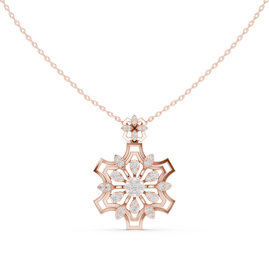 Ornate Diamond Mandala Pendant | Luxury Statement Necklace Piece | Crafted To Command Pure Attention