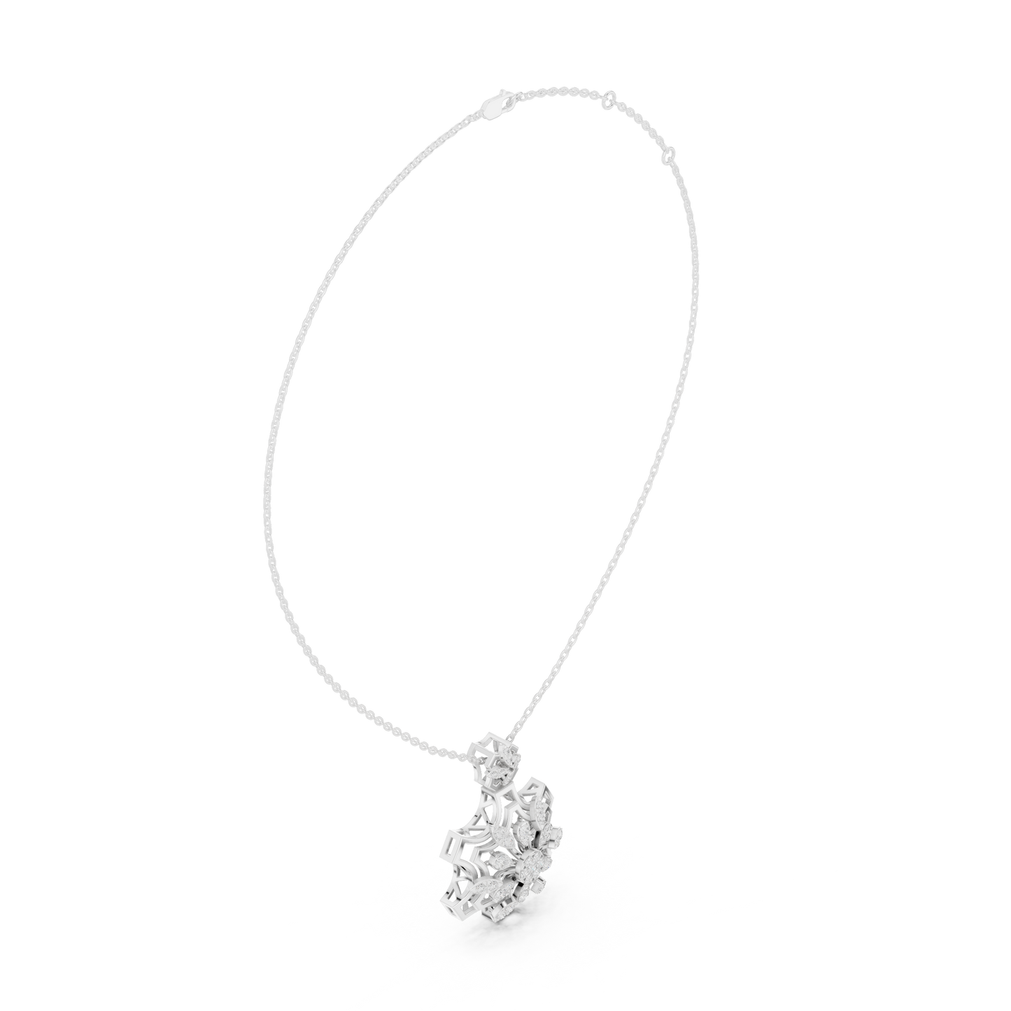 Ornate Diamond Mandala Pendant | Luxury Statement Necklace Piece | Crafted To Command Pure Attention