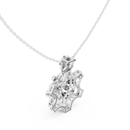 Ornate Diamond Mandala Pendant | Luxury Statement Necklace Piece | Crafted To Command Pure Attention