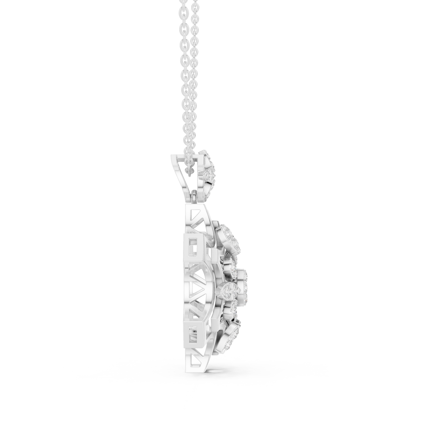 Ornate Diamond Mandala Pendant | Luxury Statement Necklace Piece | Crafted To Command Pure Attention