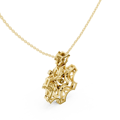 Ornate Diamond Mandala Pendant | Luxury Statement Necklace Piece | Crafted To Command Pure Attention