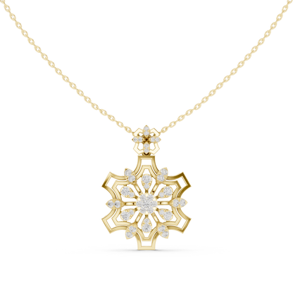 Ornate Diamond Mandala Pendant | Luxury Statement Necklace Piece | Crafted To Command Pure Attention