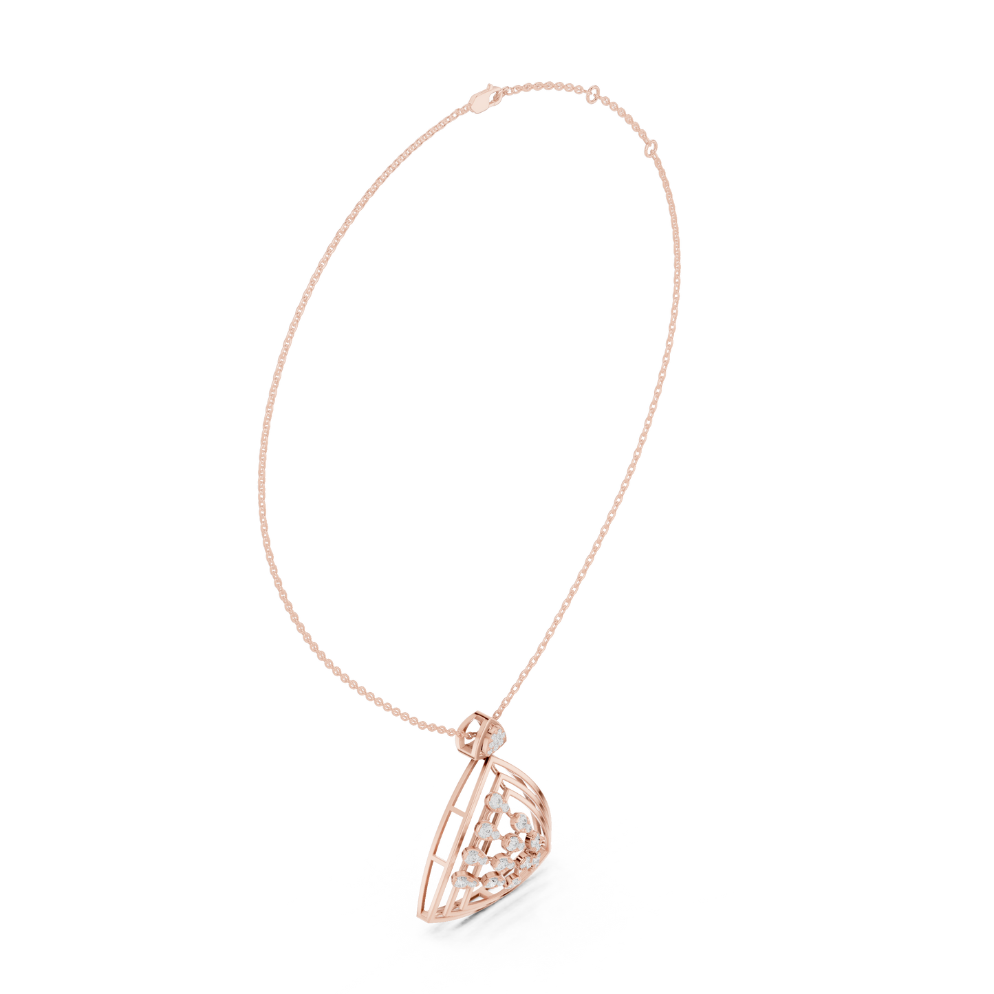 Opulent Trillion Diamond Constellation | Modern Open Framework | Statement Necklace For Power Dressing