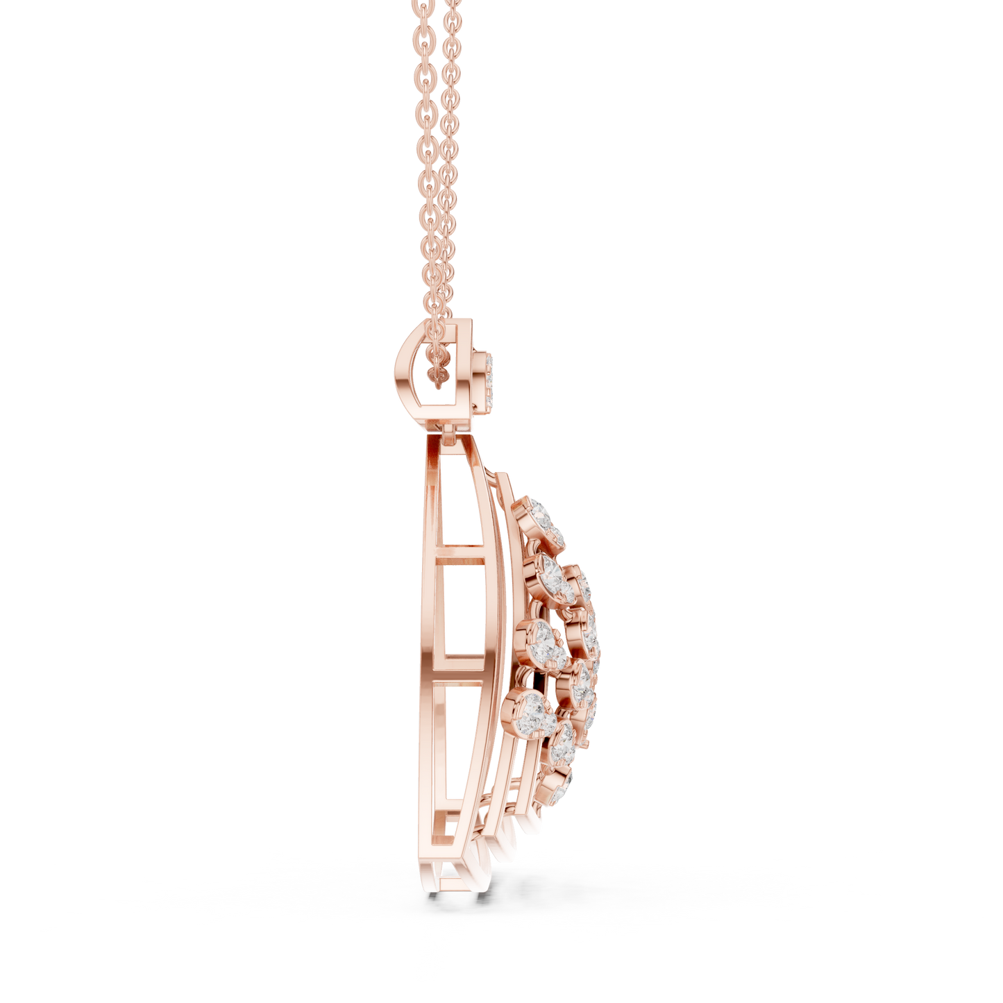 Opulent Trillion Diamond Constellation | Modern Open Framework | Statement Necklace For Power Dressing