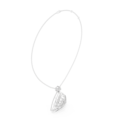 Opulent Trillion Diamond Constellation | Modern Open Framework | Statement Necklace For Power Dressing