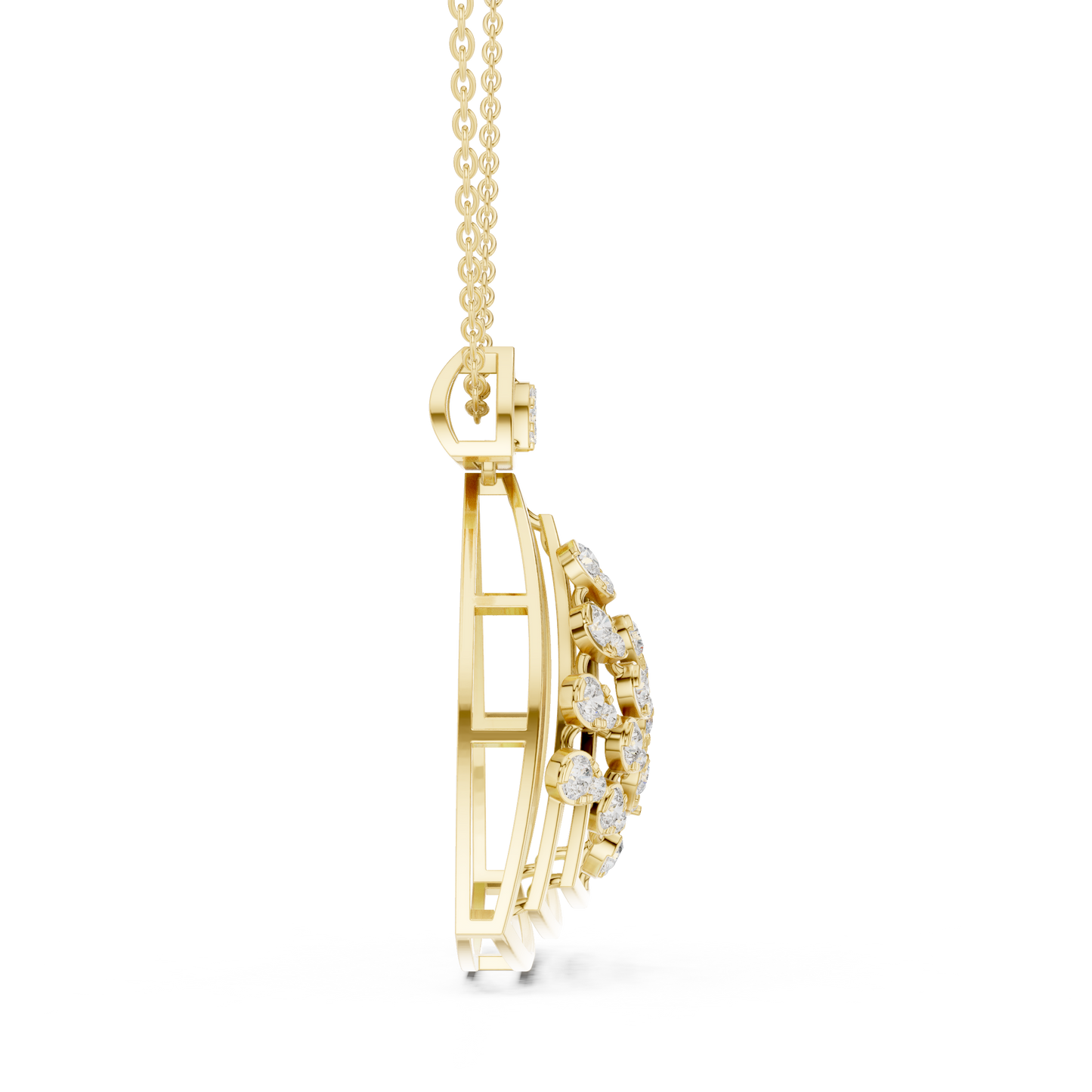 Opulent Trillion Diamond Constellation | Modern Open Framework | Statement Necklace For Power Dressing