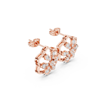 Architectural Flower Diamonds | Prestige Stud Earrings | Where Craftsmanship Commands Attention