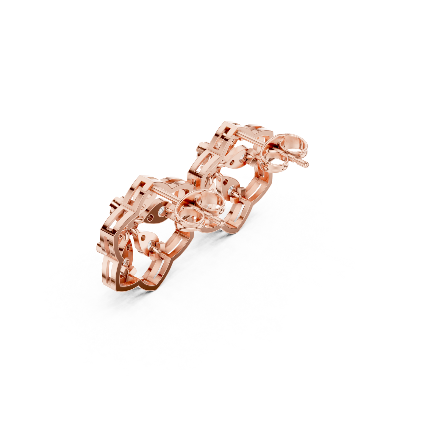 Architectural Flower Diamonds | Prestige Stud Earrings | Where Craftsmanship Commands Attention