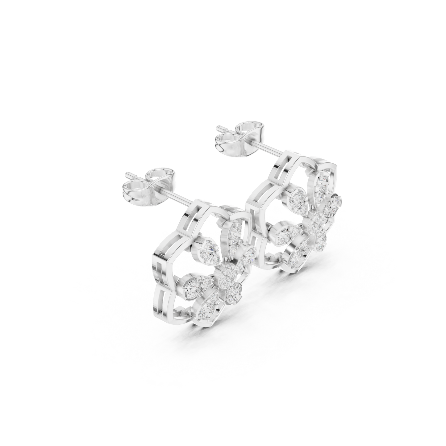 Architectural Flower Diamonds | Prestige Stud Earrings | Where Craftsmanship Commands Attention