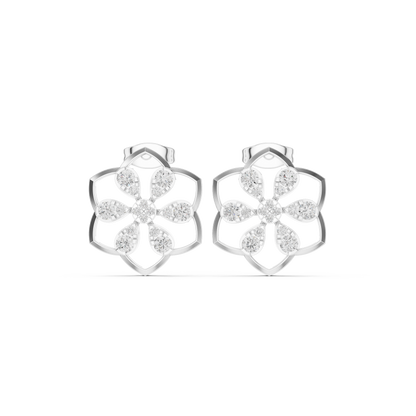 Architectural Flower Diamonds | Prestige Stud Earrings | Where Craftsmanship Commands Attention