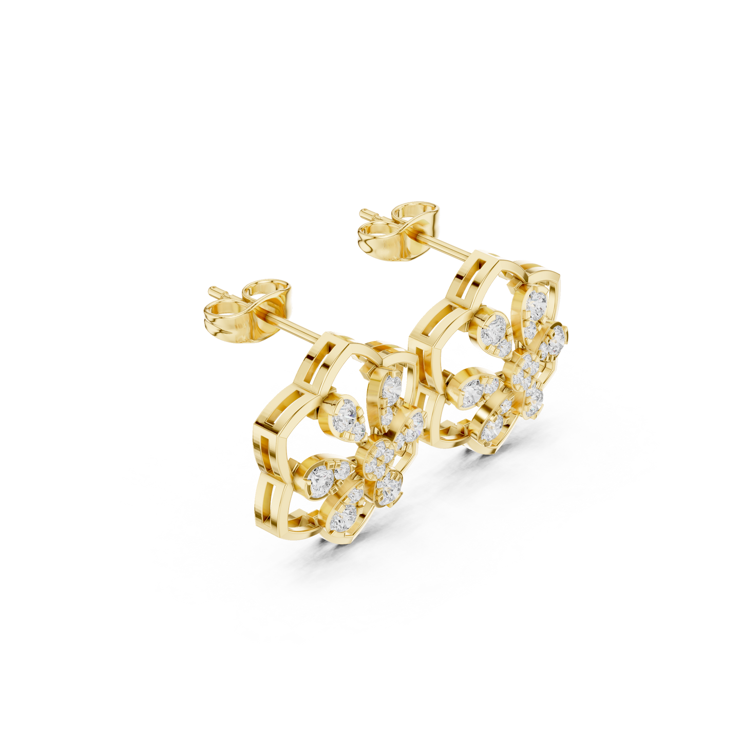 Architectural Flower Diamonds | Prestige Stud Earrings | Where Craftsmanship Commands Attention