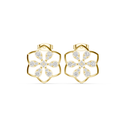 Architectural Flower Diamonds | Prestige Stud Earrings | Where Craftsmanship Commands Attention