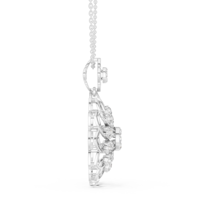 Majestic Lotus Diamond | Imperial Floral Pendant | Luxury Necklace With Regal Glow