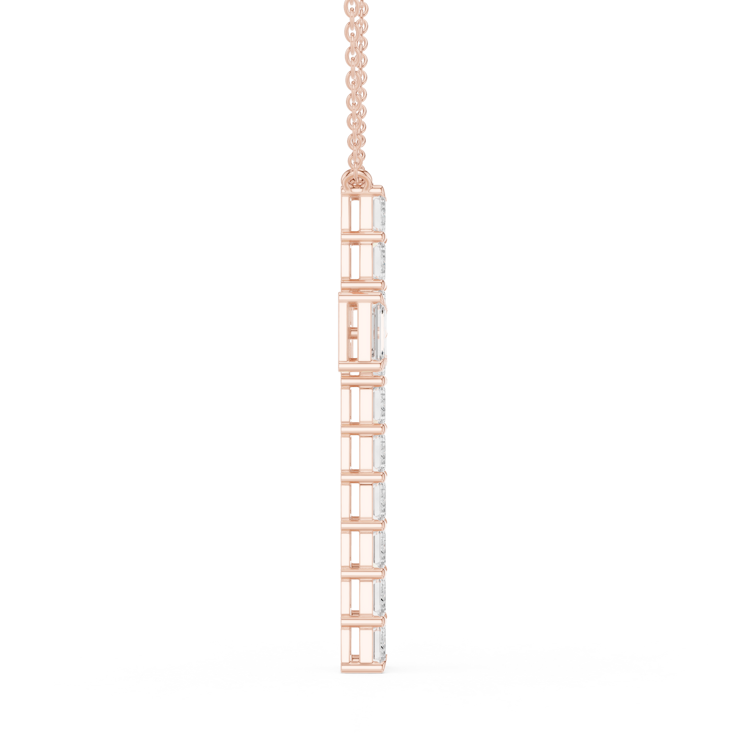 Eternal Radiance Diamond Cross Necklace in 925 Sterling Silver Premium Devotion Diamond Pendant