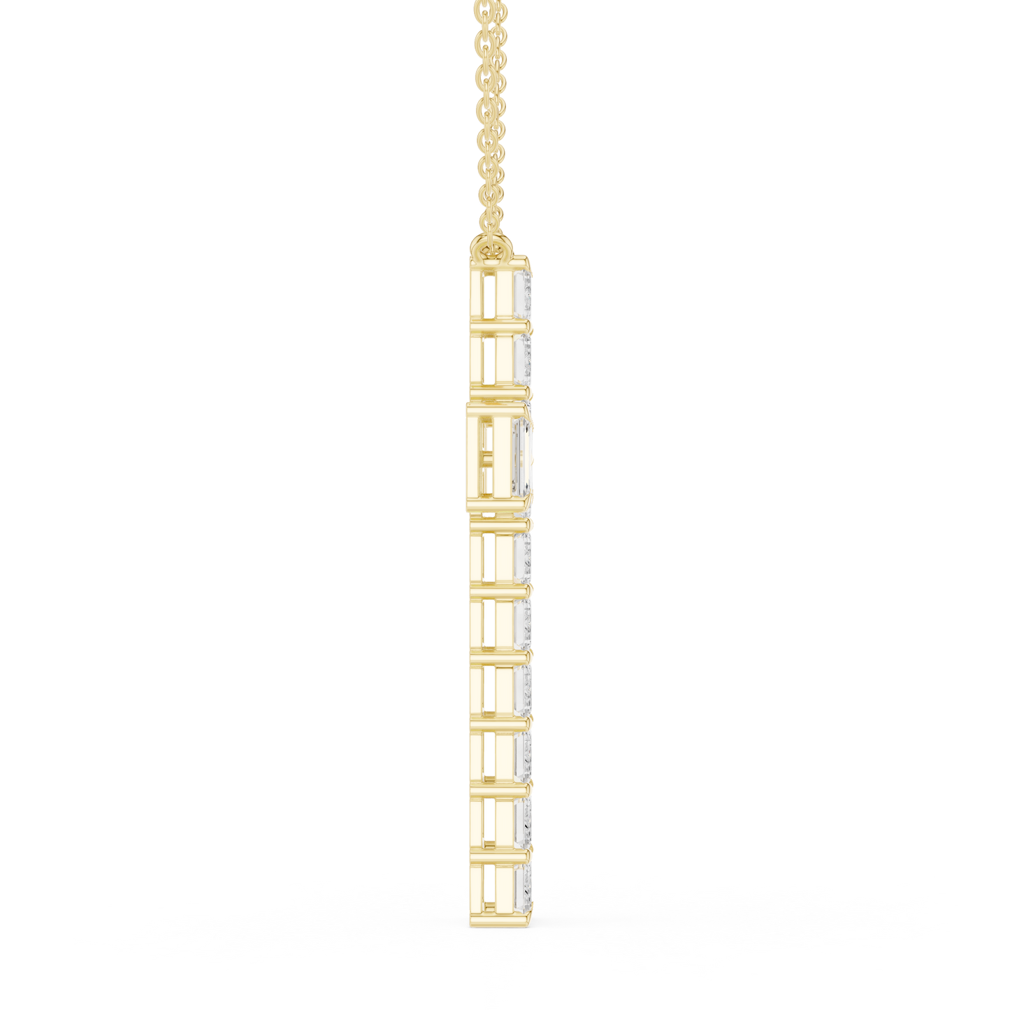 Eternal Radiance Diamond Cross Necklace in 925 Sterling Silver Premium Devotion Diamond Pendant