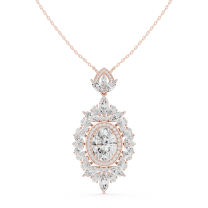 Seraphic Oval Magnate | Marquise Radiant Filigree | Elite Diamond Necklace Couture Piece