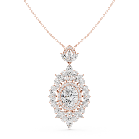 Seraphic Oval Magnate | Marquise Radiant Filigree | Elite Diamond Necklace Couture Piece