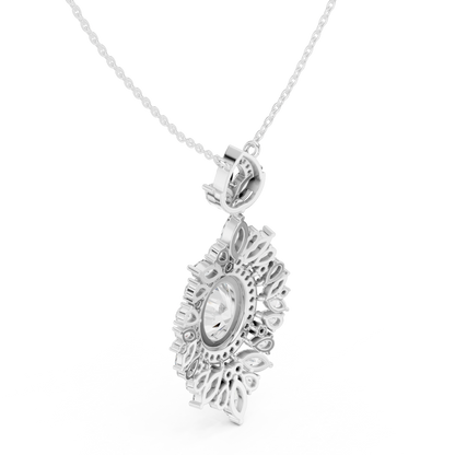 Seraphic Oval Magnate | Marquise Radiant Filigree | Elite Diamond Necklace Couture Piece