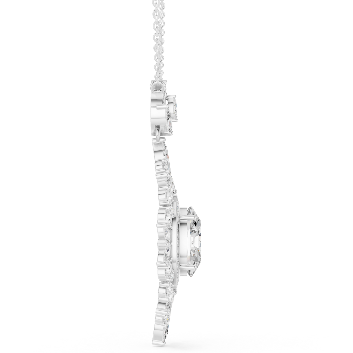 Seraphic Oval Magnate | Marquise Radiant Filigree | Elite Diamond Necklace Couture Piece