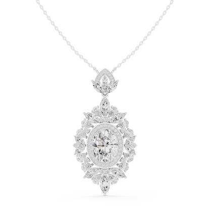 Seraphic Oval Magnate | Marquise Radiant Filigree | Elite Diamond Necklace Couture Piece