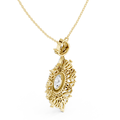 Seraphic Oval Magnate | Marquise Radiant Filigree | Elite Diamond Necklace Couture Piece