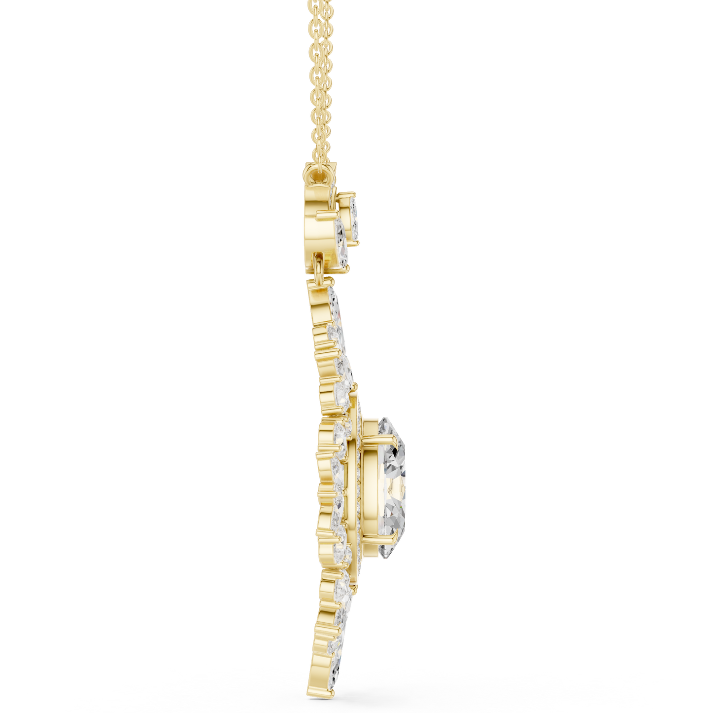 Seraphic Oval Magnate | Marquise Radiant Filigree | Elite Diamond Necklace Couture Piece