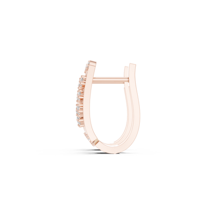 Sculptural Diamond Hoop Earrings for Women | Contemporary Fine Jewelry Statement Design