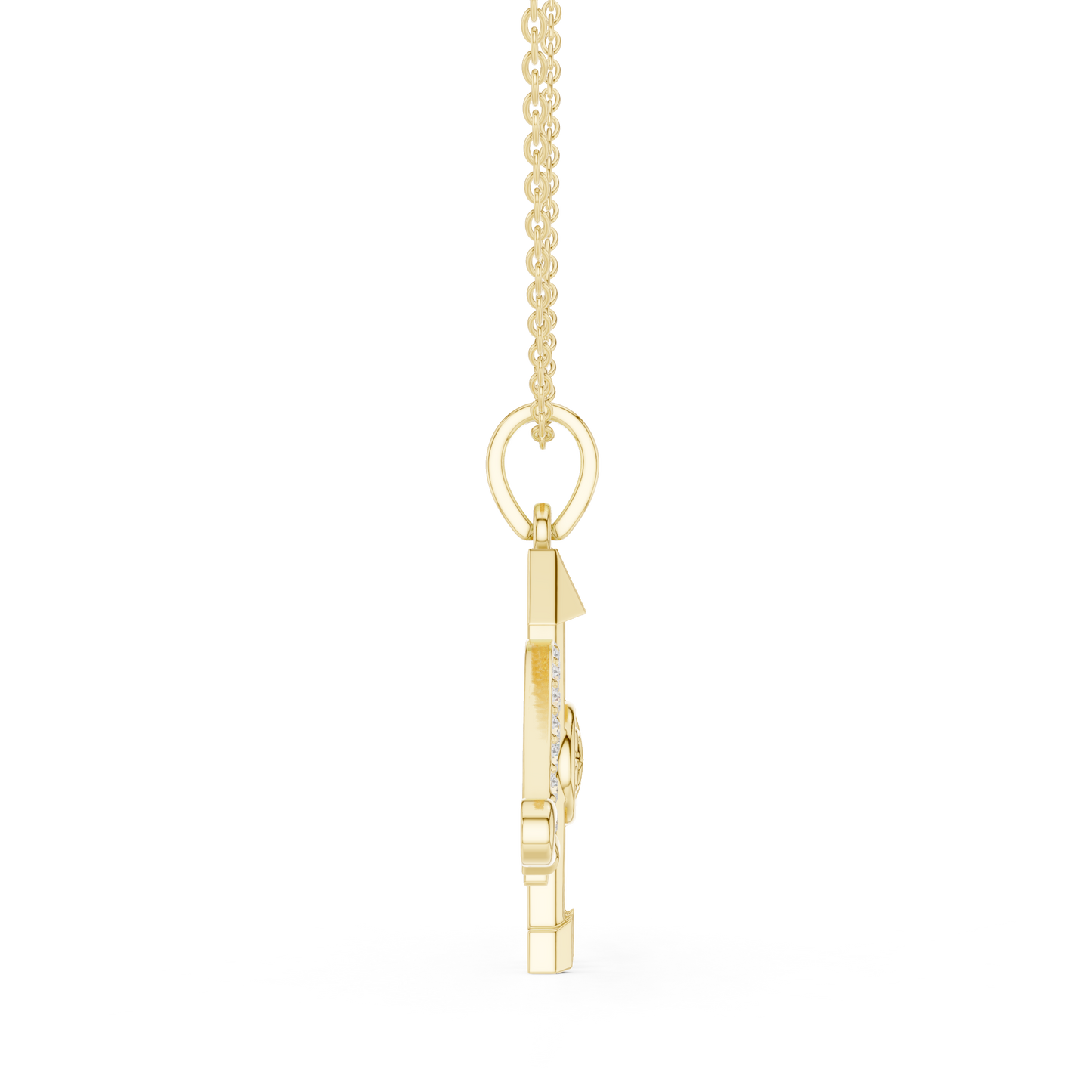 Sacred Khatu Shyam Trishul | Om Symbol Diamond Pendant | Blessed Three Tone Devotional Combo