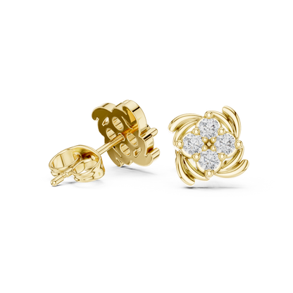 Iconic Blossom Diamonds | Designer Stud Jewelry | Exclusive Gold Radiance Perfection